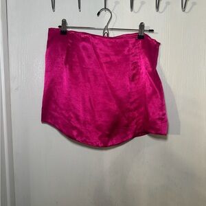Zara Hot Pink Satin Skirt